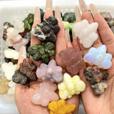 Random 10PCS Multi-material Bee Crystal Carving Wholesale