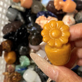 10PCS Multi-material Sunflower Crystal Carving Wholesale