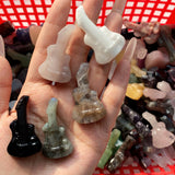 Random Multi-material Guitar Crystal Carving Wholesale