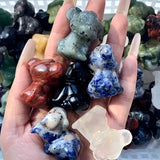 Random Multi-material Lion Crystal Carving Wholesale