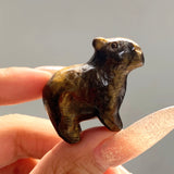 Multi-material handmade stand capybara crystal carving Wholesale