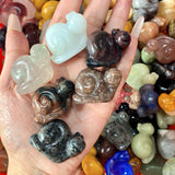 Multi-material handmade snail crystal carving Wholesale