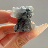 Multi-material Handmade Sitting Highland Cow Crystal Carving Wholesale