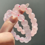 12mm Rose Quartz Crystal Bracelet Wholesale