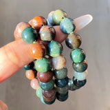 10mm India Moss Agate Crystal Bracelet Wholesale