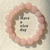 12mm Rose Quartz Crystal Bracelet Wholesale