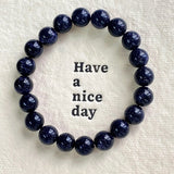 10mm Blue sandstone Crystal Bracelet Wholesale